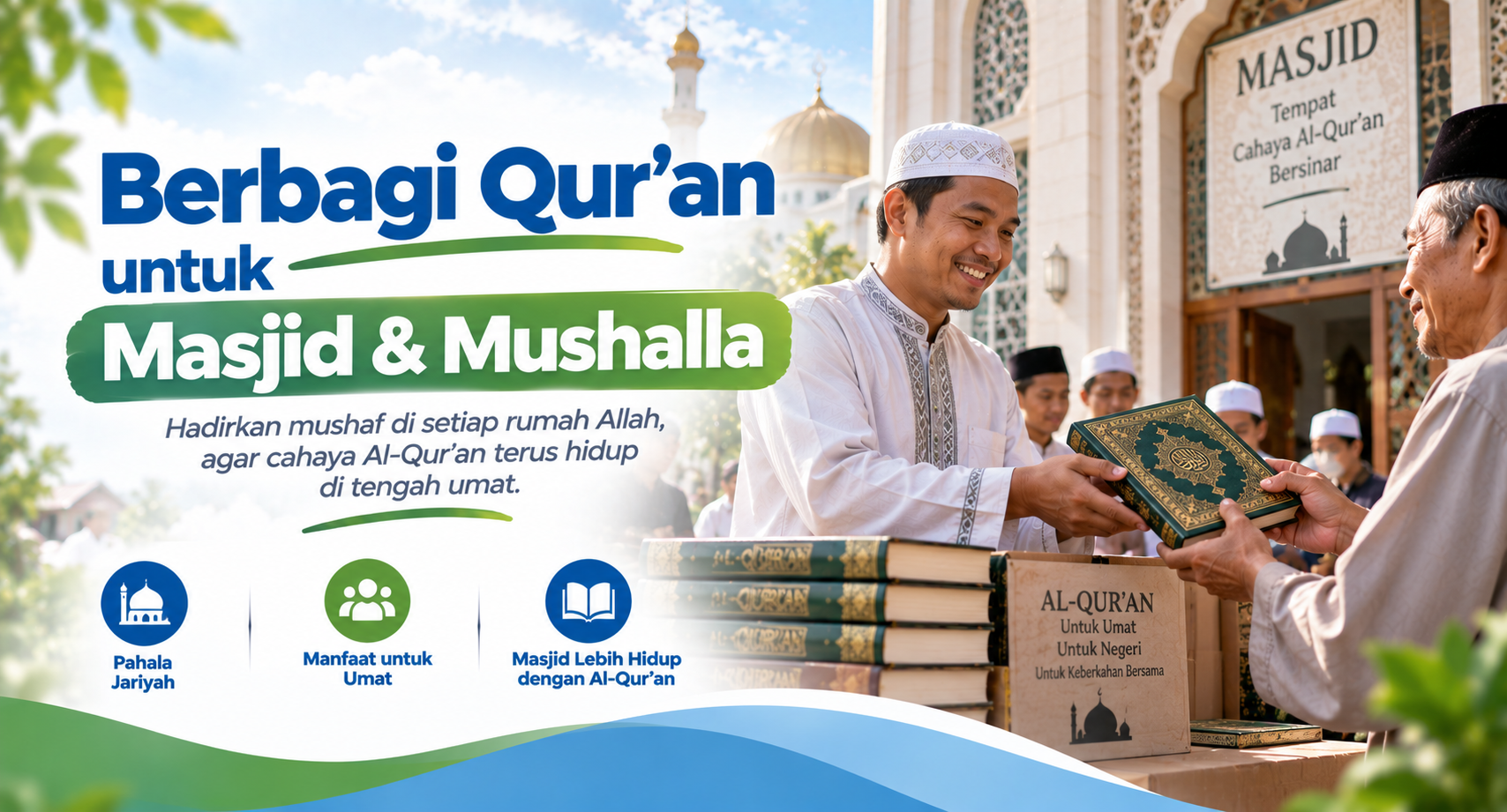 Wakaf Qur’an untuk Masjid dan Mushalla Terpencil